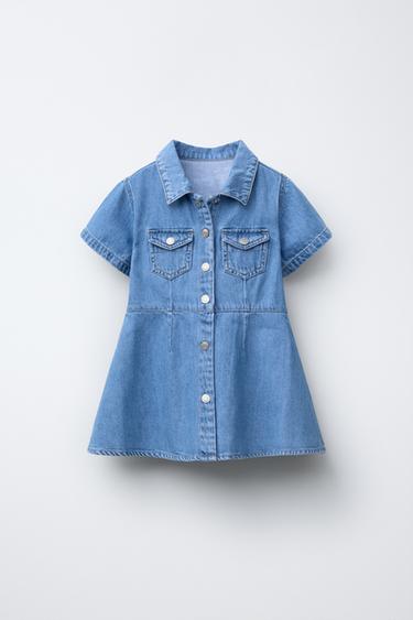 VESTIDO DENIM - Azul medio de Zara
