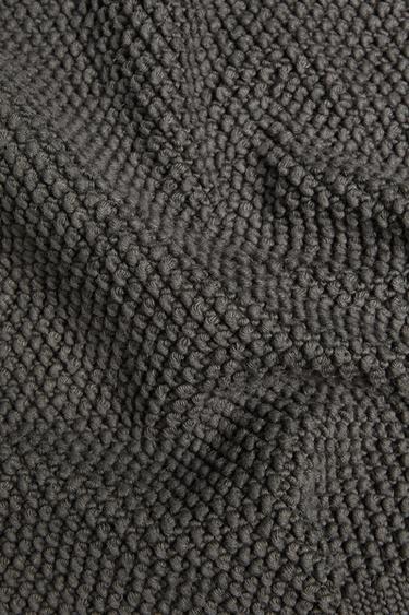 Zara NON-SLIP COTTON BATH MAT - Dark gray