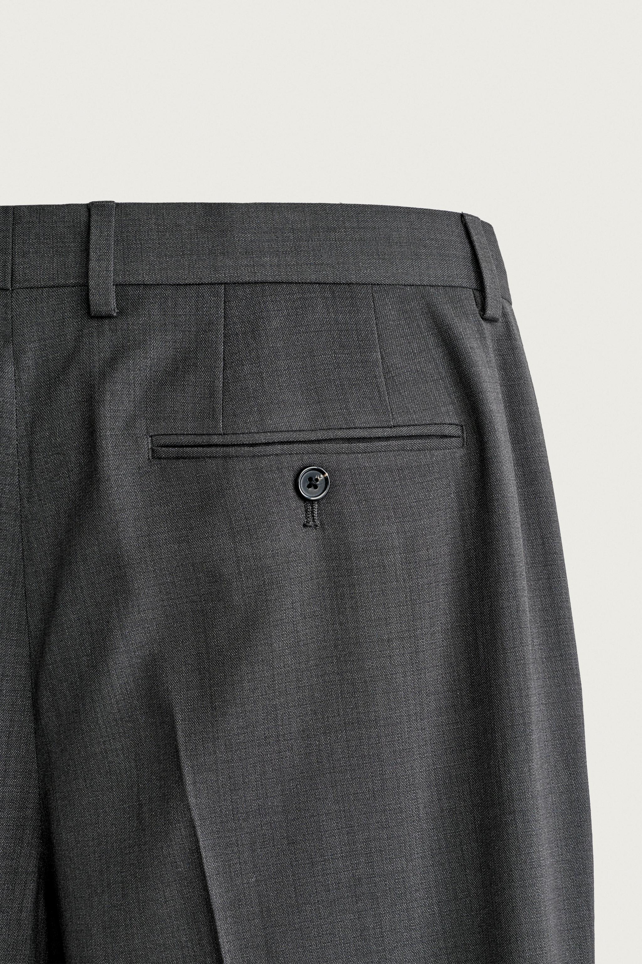 Мужские брюки Zara COMFORT REGULAR FIT SUIT PANTS — фото 9