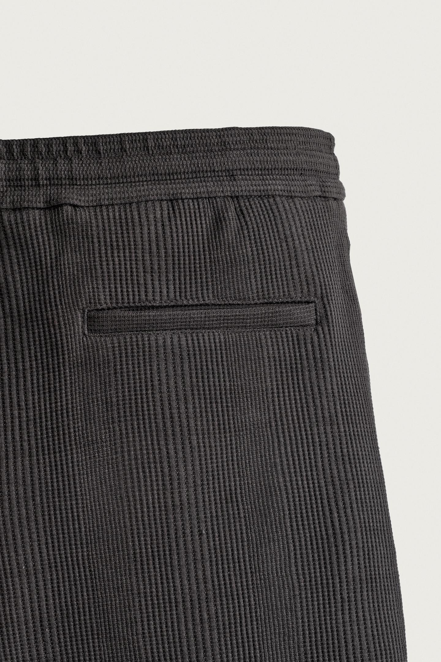Мужские шорты Zara Textured Relaxed Fit, цвет: Угольный — фото 10