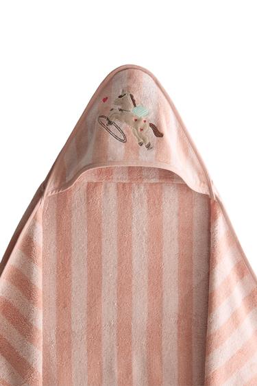 KIDS' UNICORN HOODED BATH TOWEL - Pink by Zara