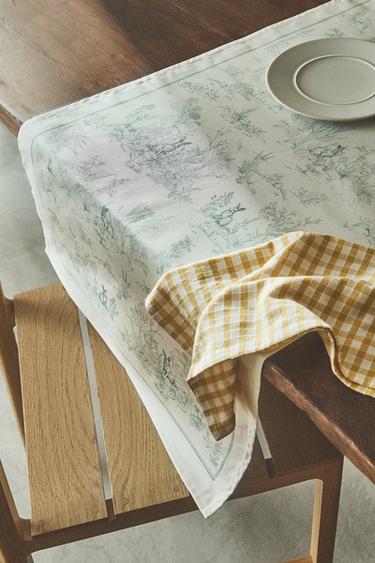 RESIN-COATED TABLE RUNNER - Blue by Zara