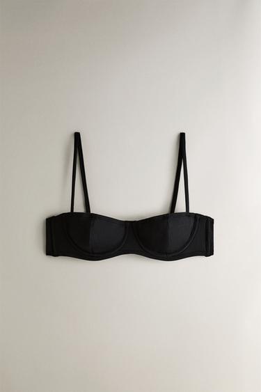 HAUT DE BIKINI PLAGE À ARMATURES - Noir de Zara - Image 0