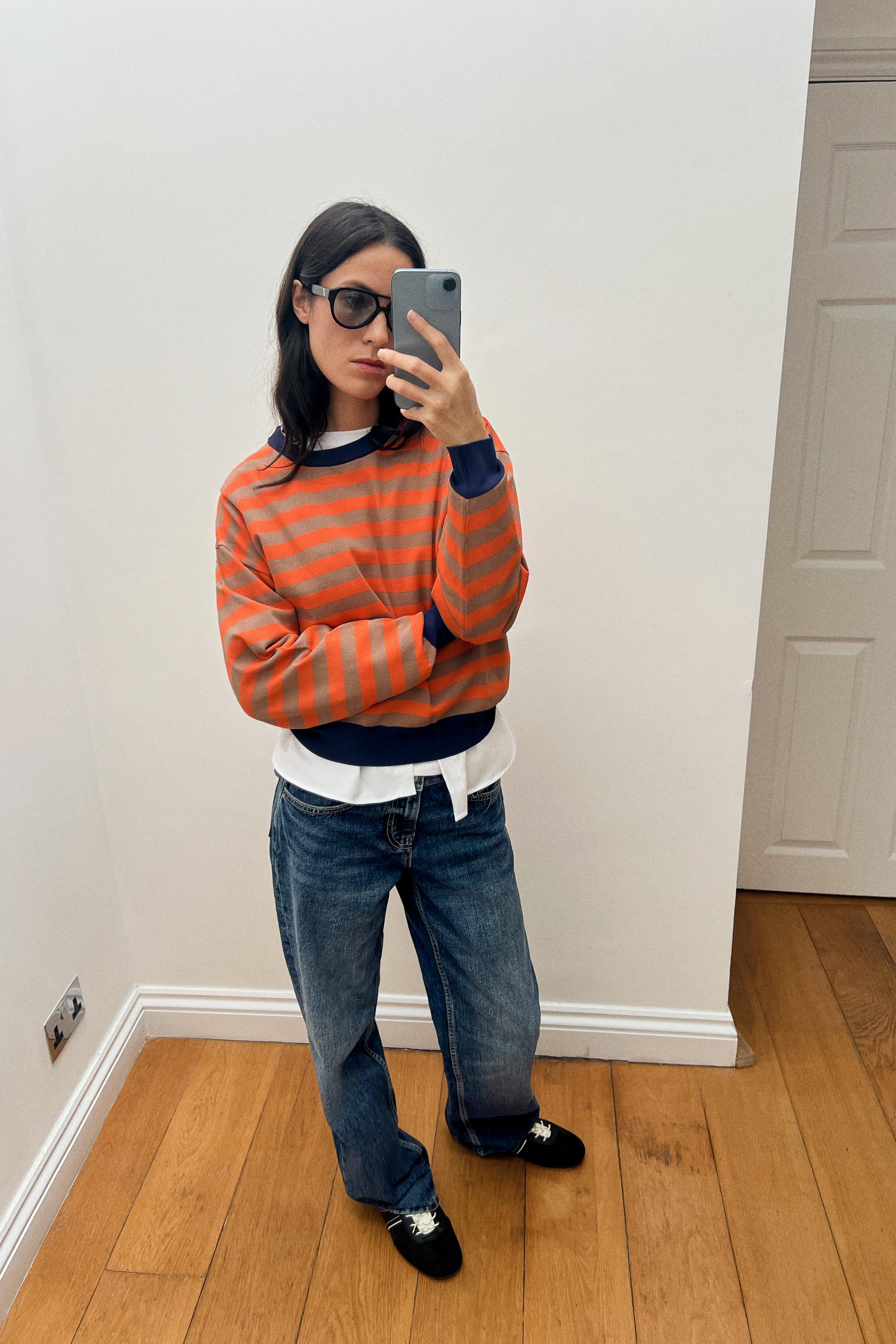 STRIPED KNIT JUMPER — only one