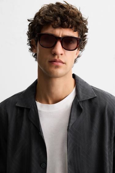 JACQUARDHEMD MIT GEOMETRISCHEM MUSTER - Anthrazit von Zara