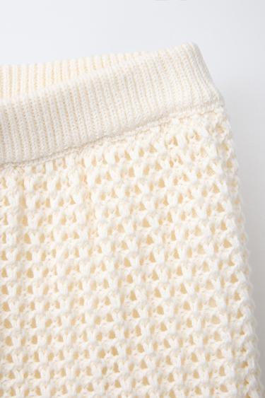 KNIT BERMUDA SHORTS - Ecru by Zara - Image 2