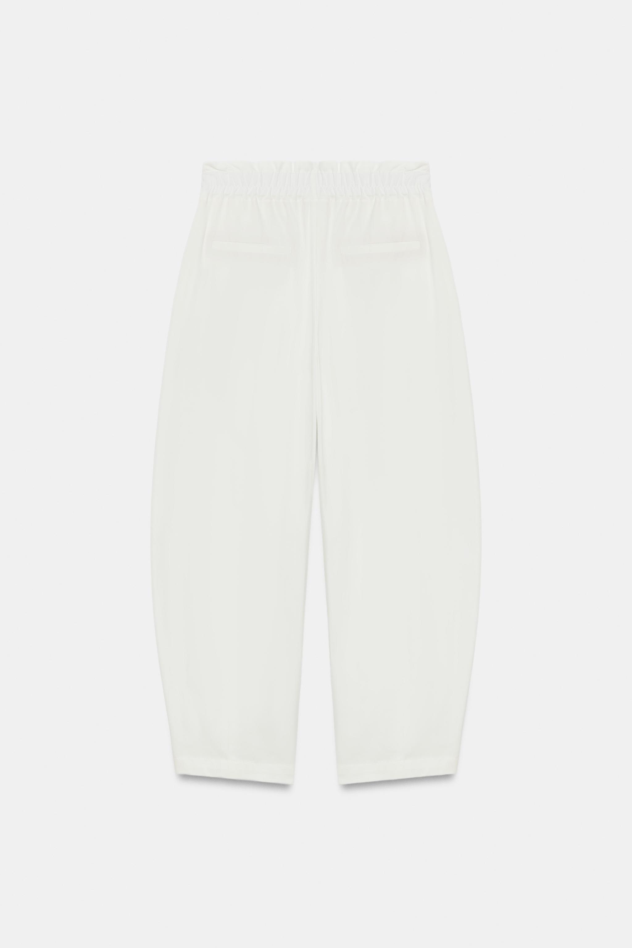 Женские брюки Zara PAPERBAG BALLOON PANTS — фото 8
