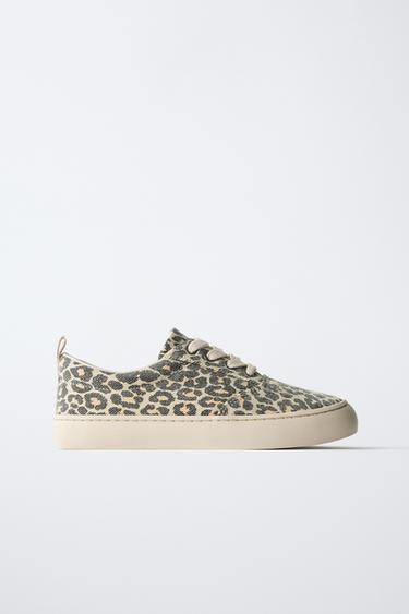 Zara ANIMAL PRINT SNEAKERS - Multi-color