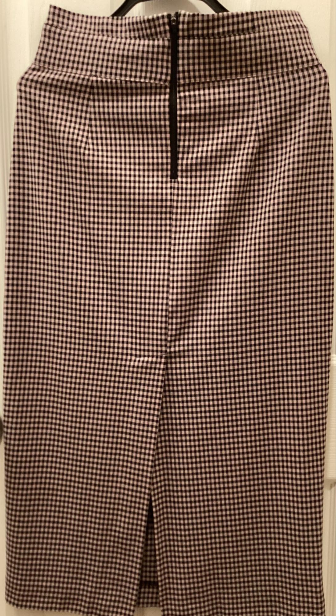 MIDWAIST CHECKED MIDI SKIRT - Image 2