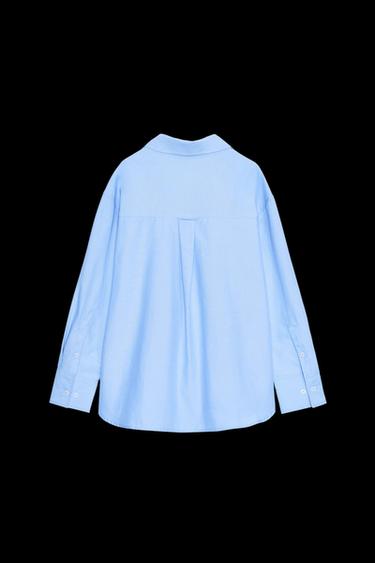 Zara BASIC OXFORD SHIRT - Sky blue