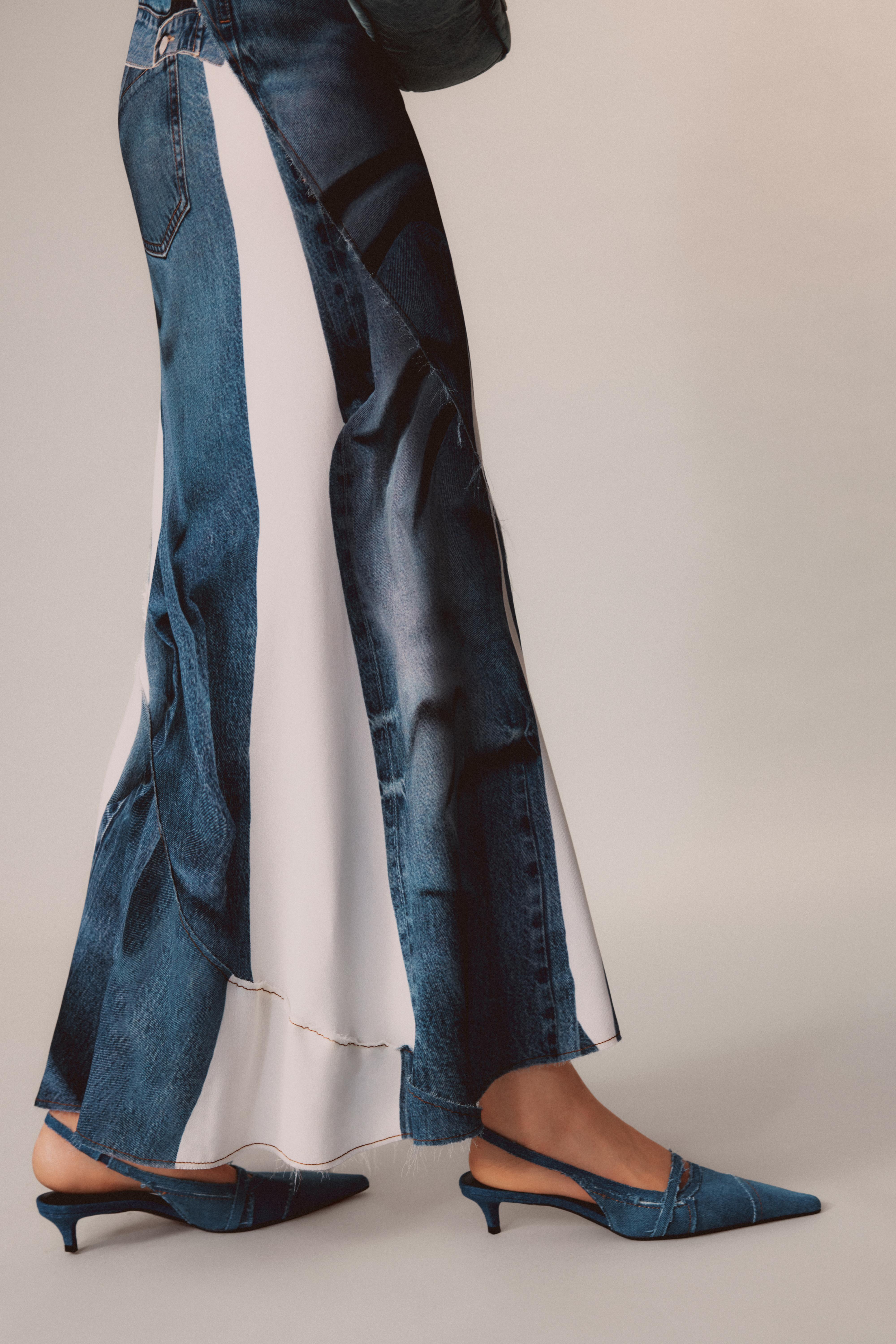 LIMITED EDITION DENIM KITTEN HEEL SLINGBACKS