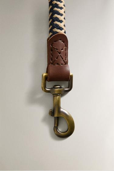 MULTICOLOURED CORD DOG LEAD - Blue by Zara - Image 1