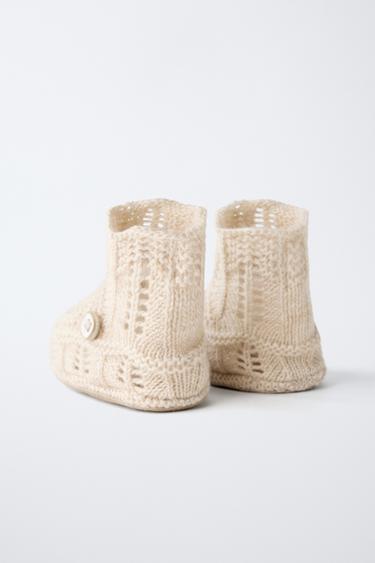 BOOTIES WITH DETAIL - Ecru White by Zara - Image 5