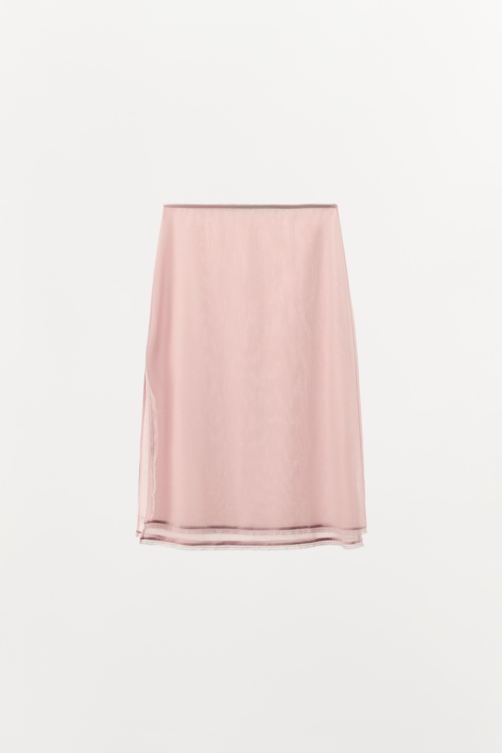 ORGANZA MIDI SKIRT - Pink | ZARA Canada