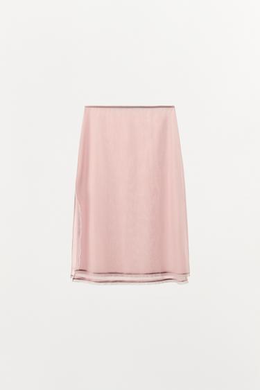 ORGANZA MIDI SKIRT - Pink by Zara - Image 5