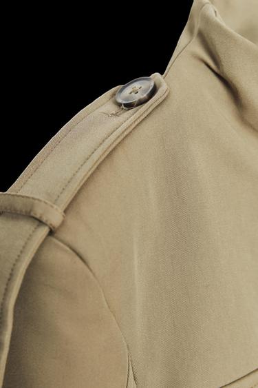 CHAQUETA BOLSILLOS TRABILLAS - Khaki claro de Zara