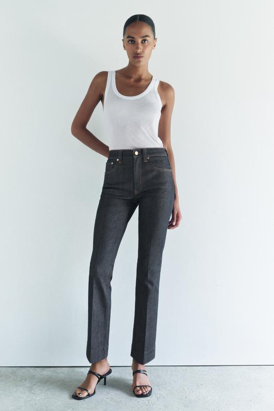 ΨΗΛΟΜΕΣΟ ΤΖΙΝ ZW COLLECTION BOOTCUT CROPPED - Μπλε του Zara - Εικόνα 0