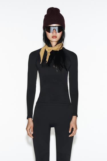 SEAMLESS THERMOLITE® CORE SKI COLLECTION THERMAL T-SHIRT - Black by Zara