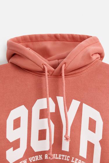 PRINTED HOODIE - Red by Zara - Image 8