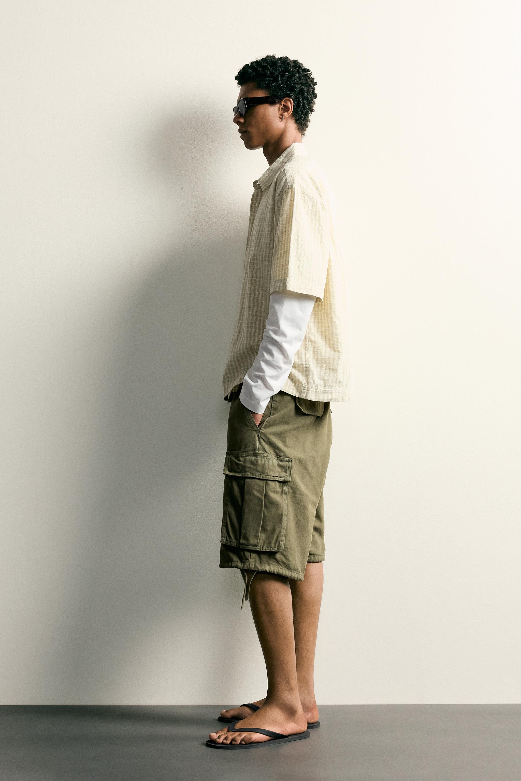 DENIM CARGO SHORTS