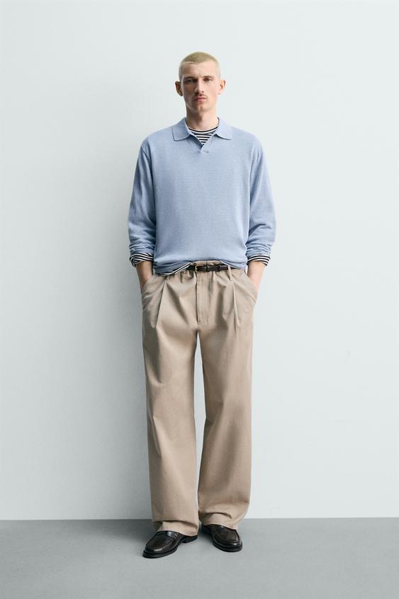 HEMP-COTTON KNIT POLO SHIRT from Zara - $99.90