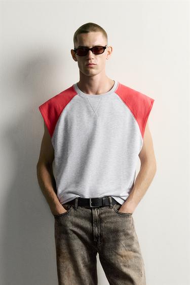 SUDADERA TANK COLOR BLOCK - Gris vigoré de Zara