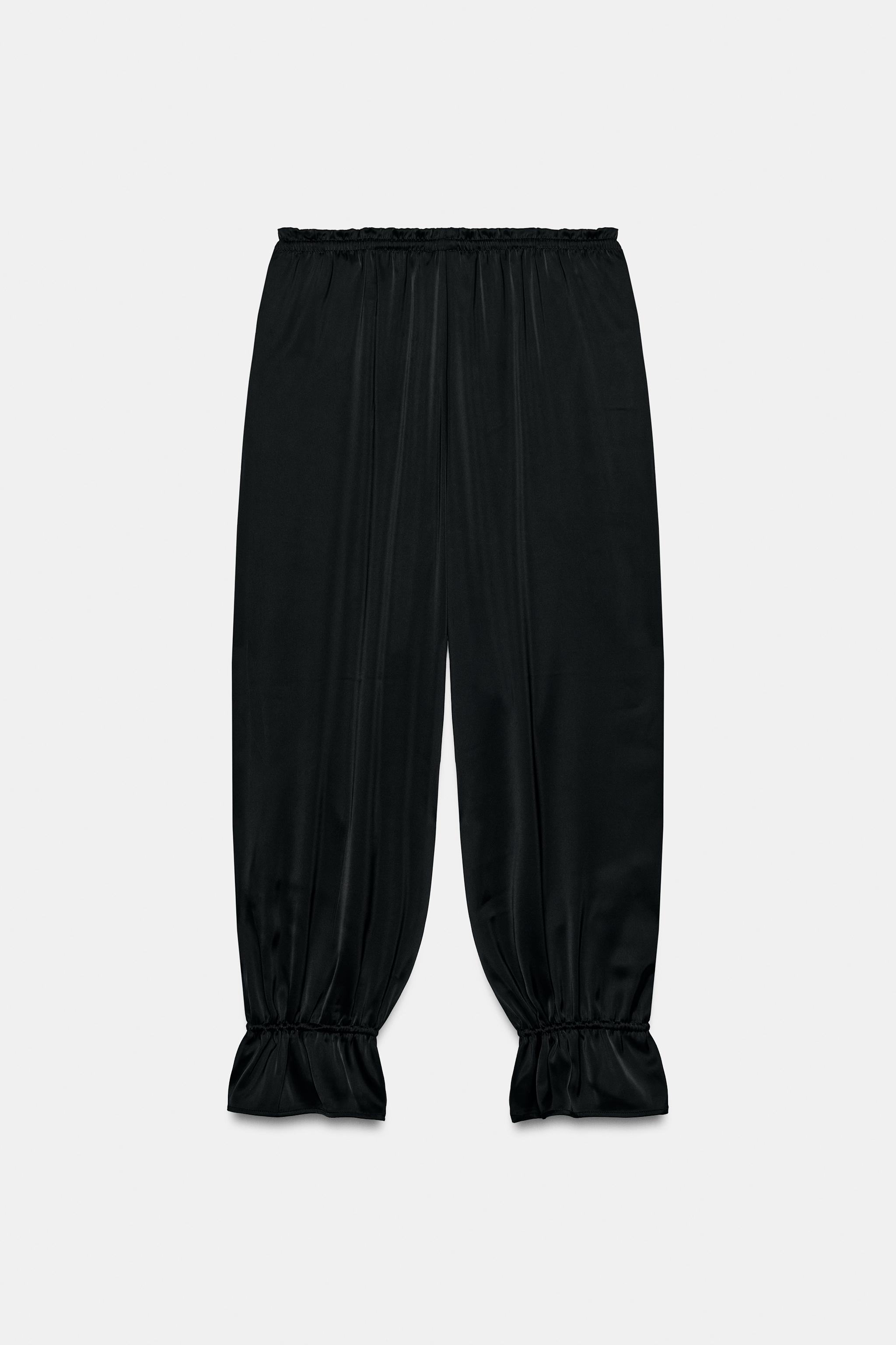 Женские брюки Zara STRIPED TIED BALLOON PANTS — фото 5
