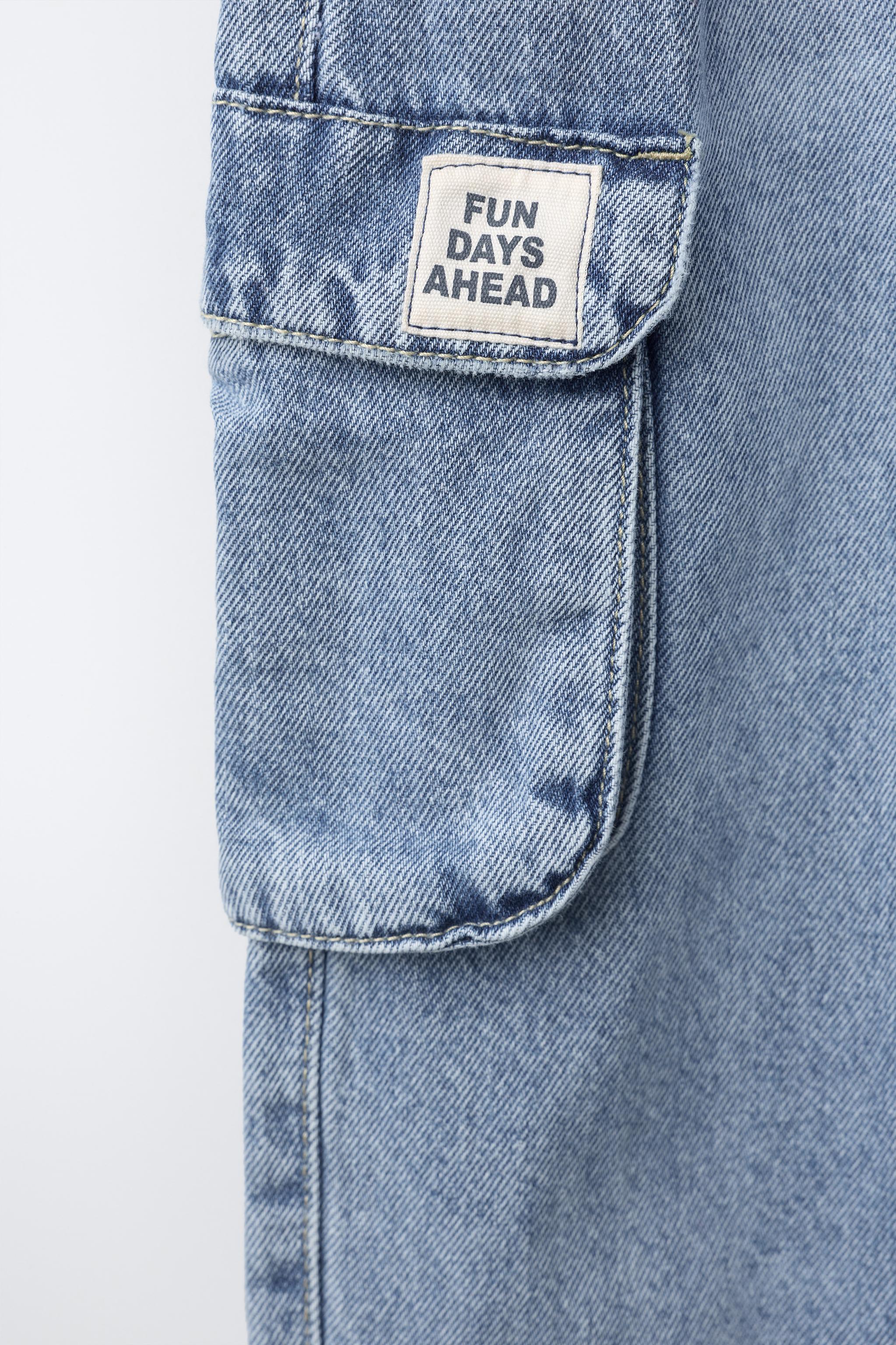 CARGO BALLOON JEANS WITH LABEL