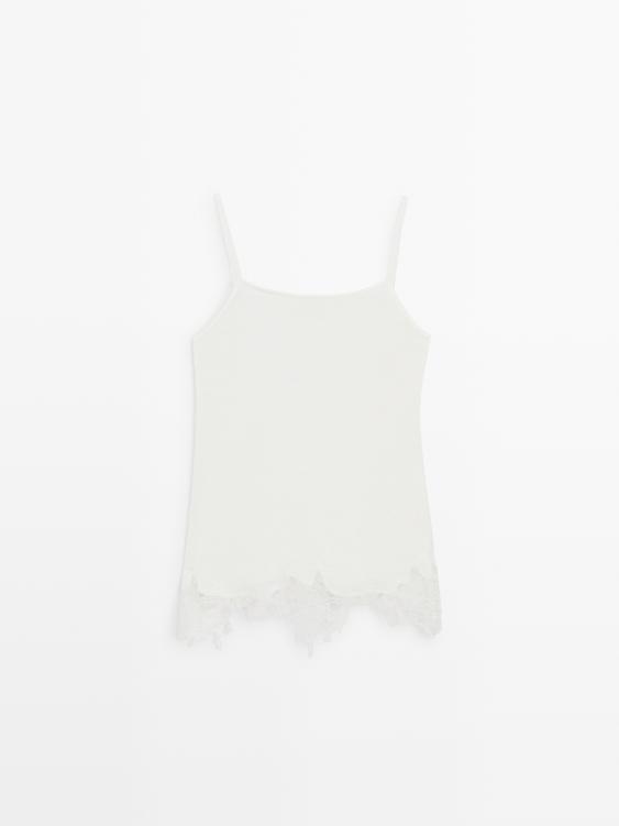 Camisole top with lace detail