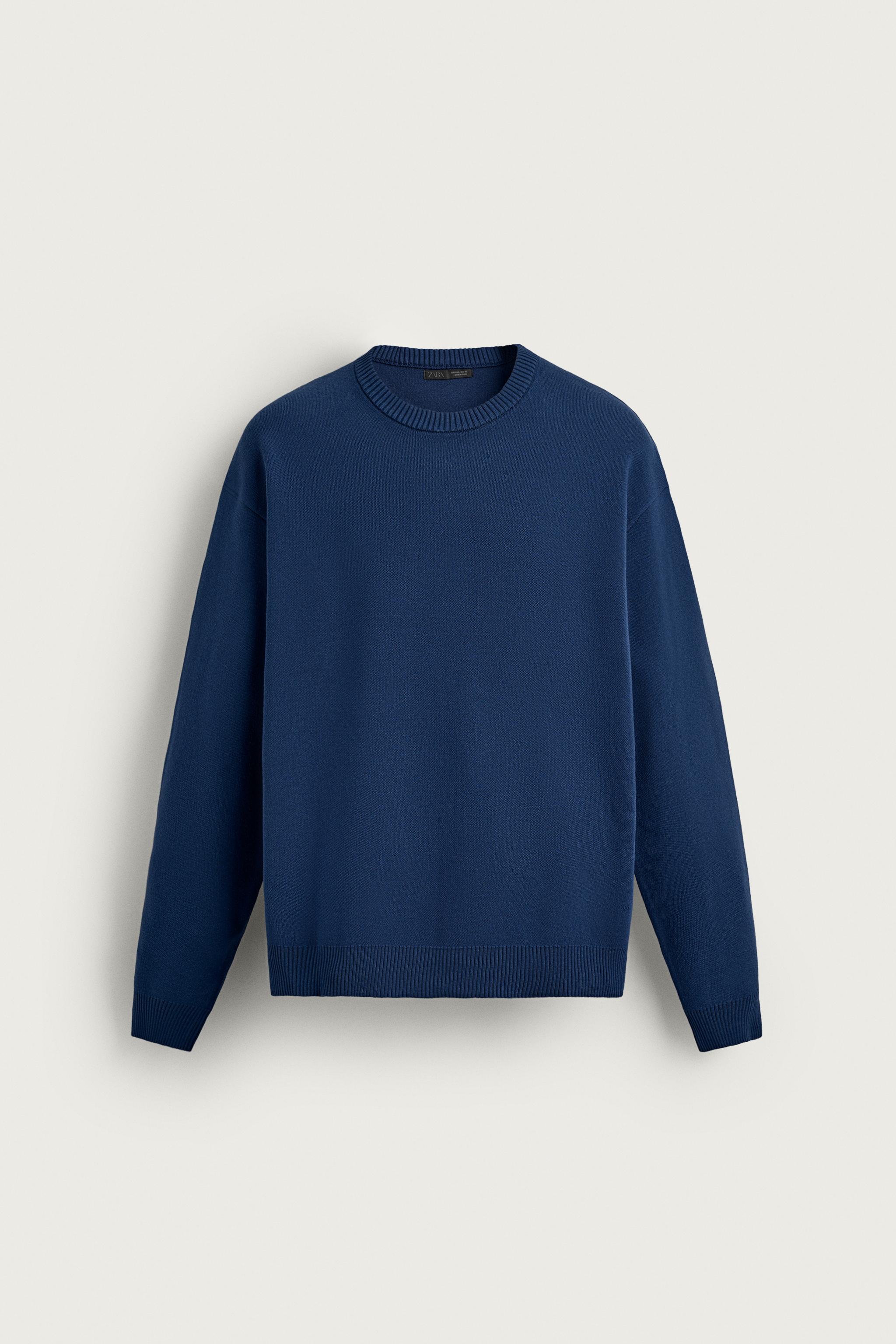 COLORBLOCK RELAXED FIT SWEATER — Bluish