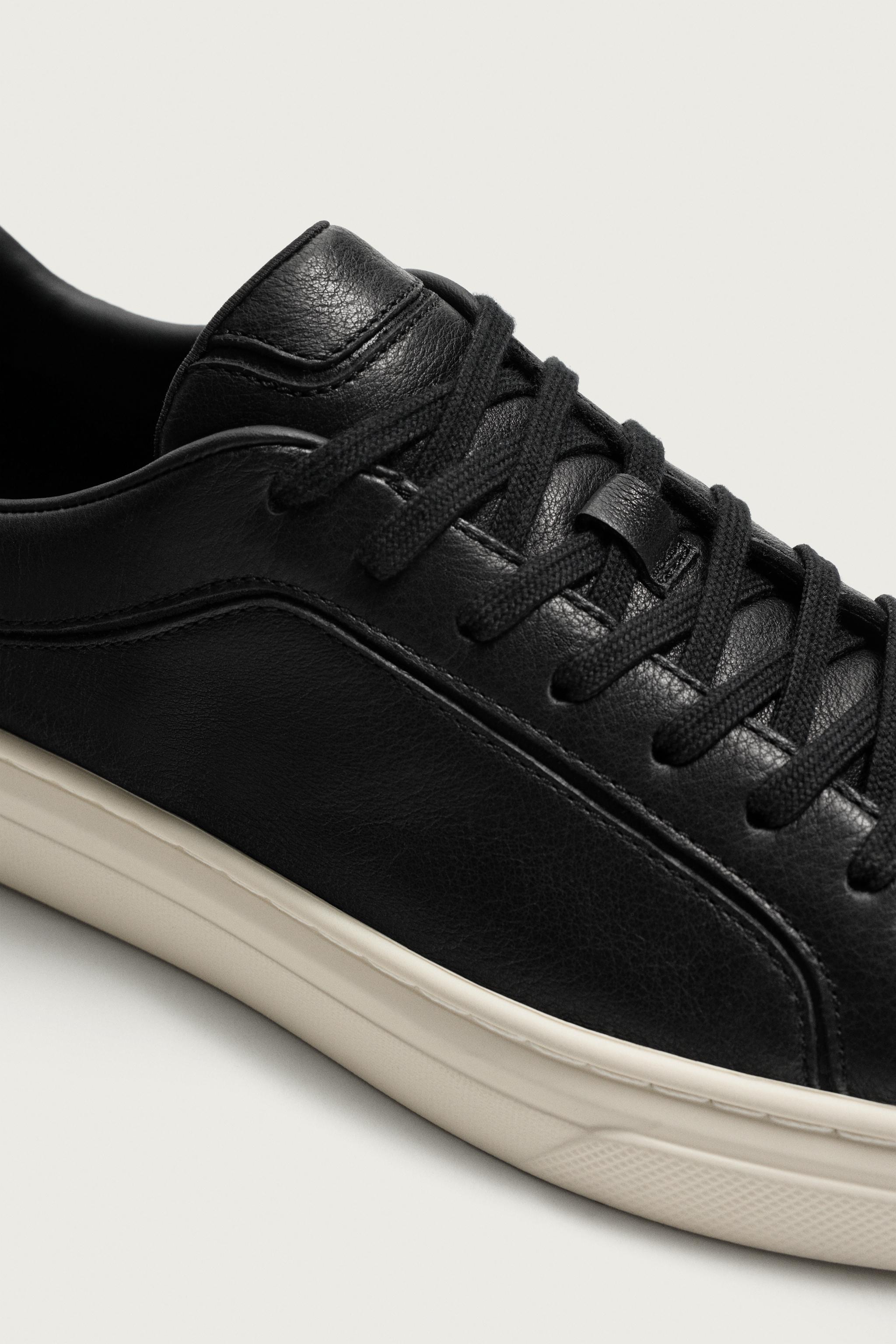 Детские кроссовки Zara LEATHER SNEAKERS — фото 6