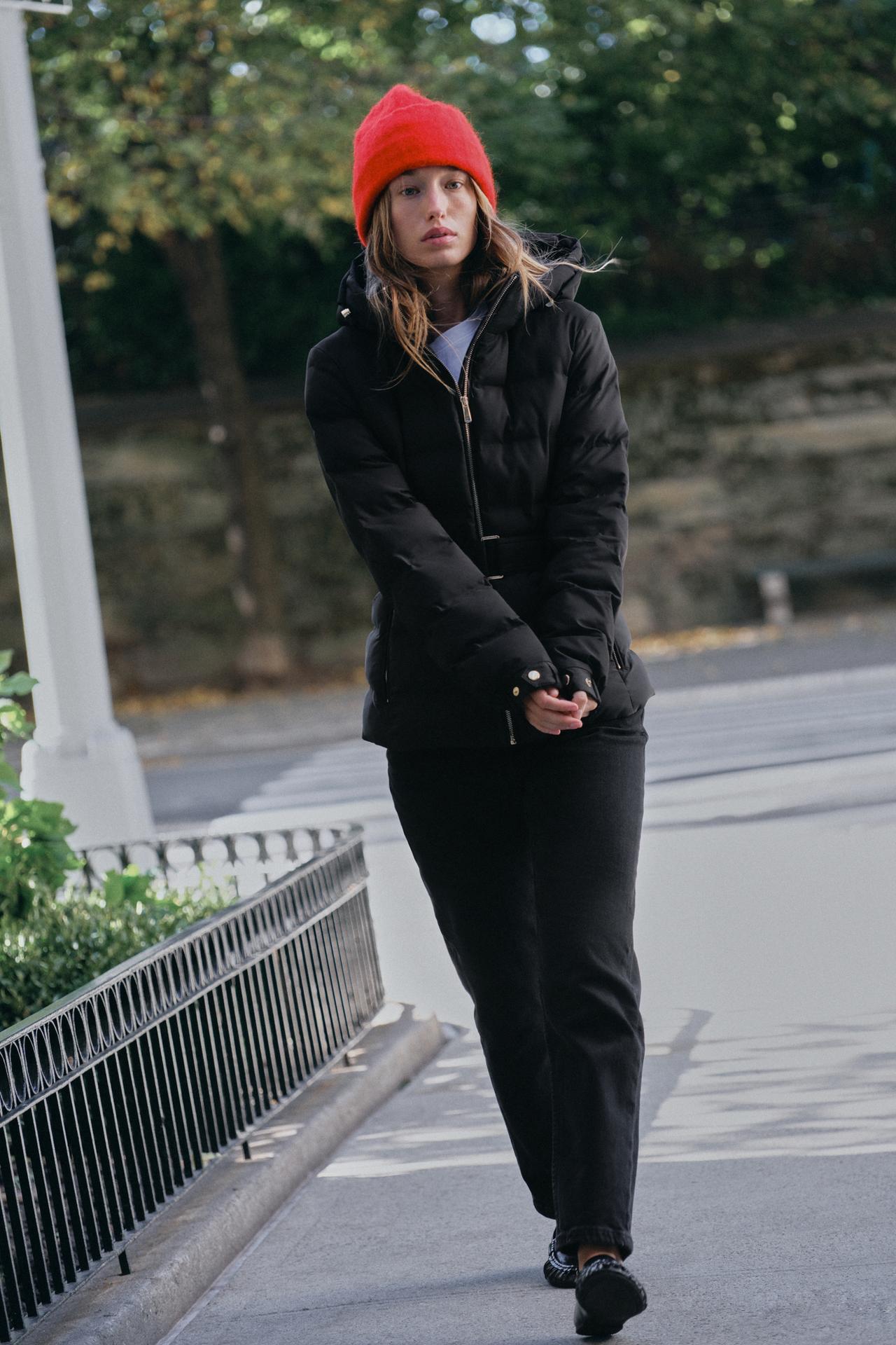 WATER-REPELLENT WINDPROOF PADDED ANORAK WITH HOODIE