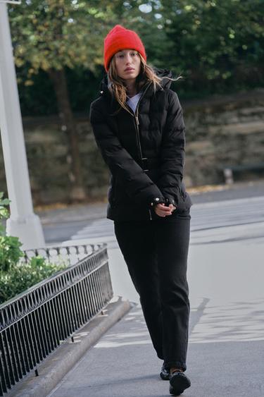 WATER-REPELLENT WINDPROOF PADDED ANORAK WITH HOODIE - Black by Zara