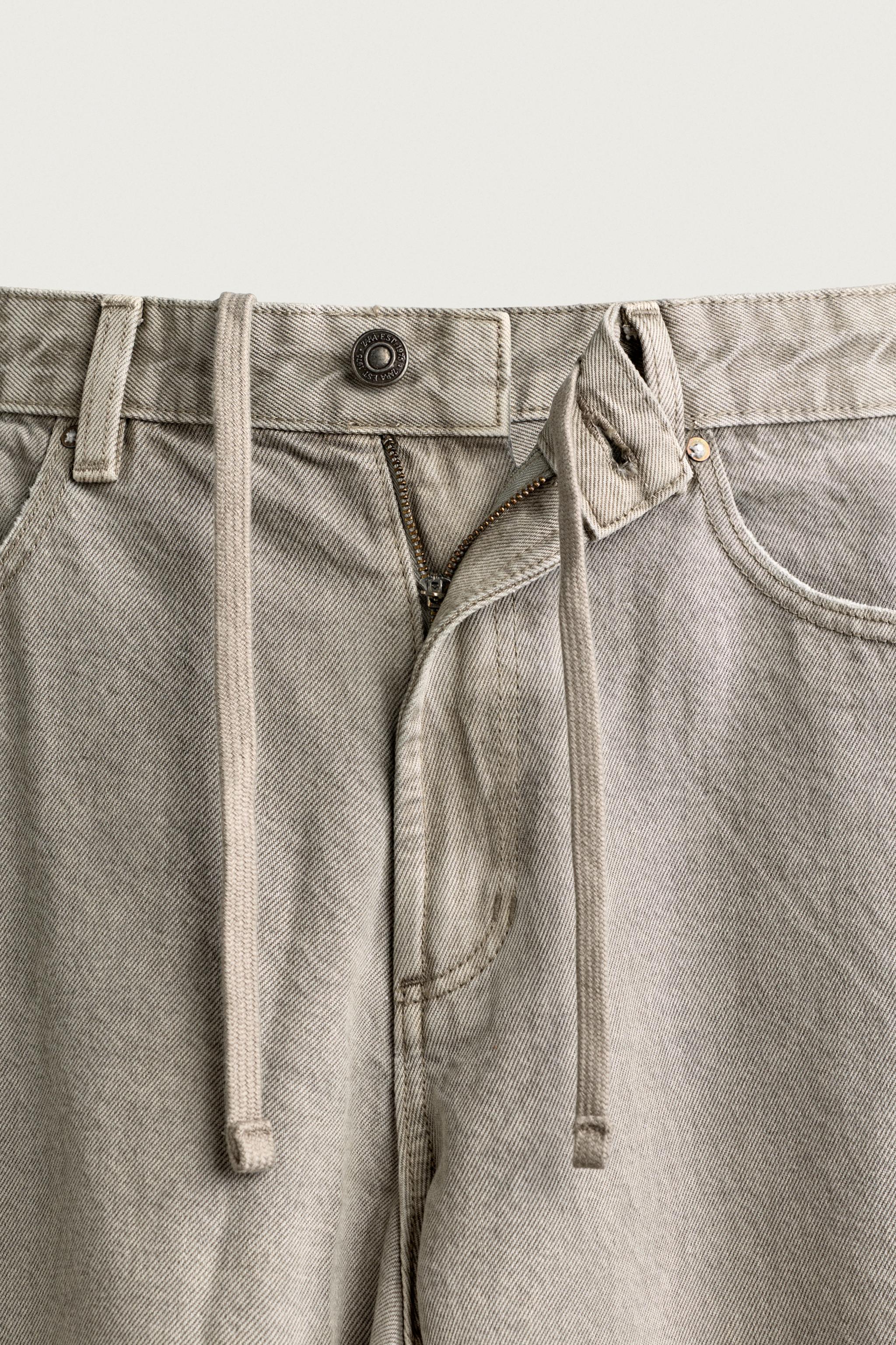 PANTALON BARREL FIT À CORDON