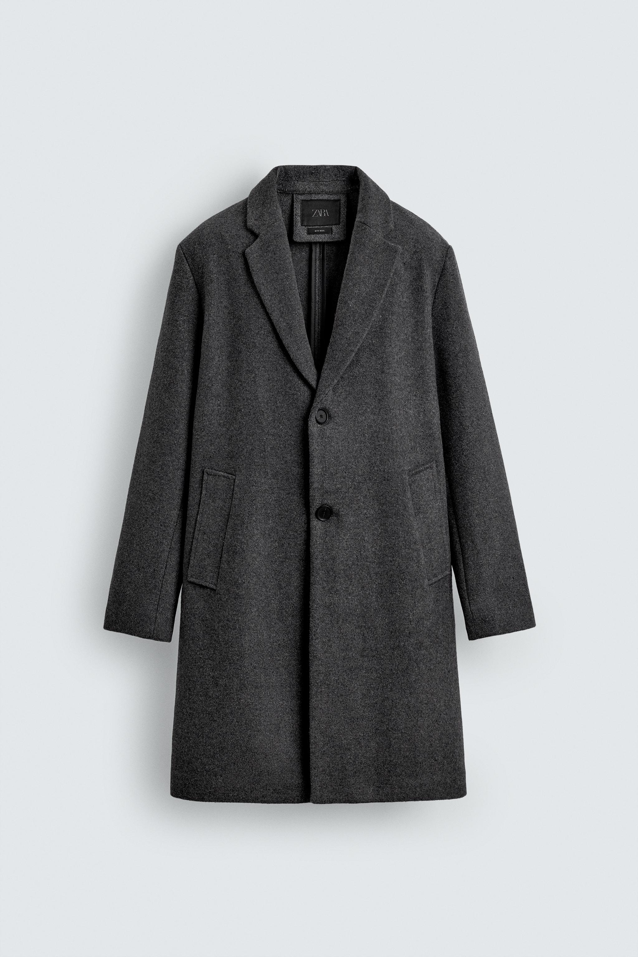 MANTEAU REGULAR FIT AVEC LAINE
