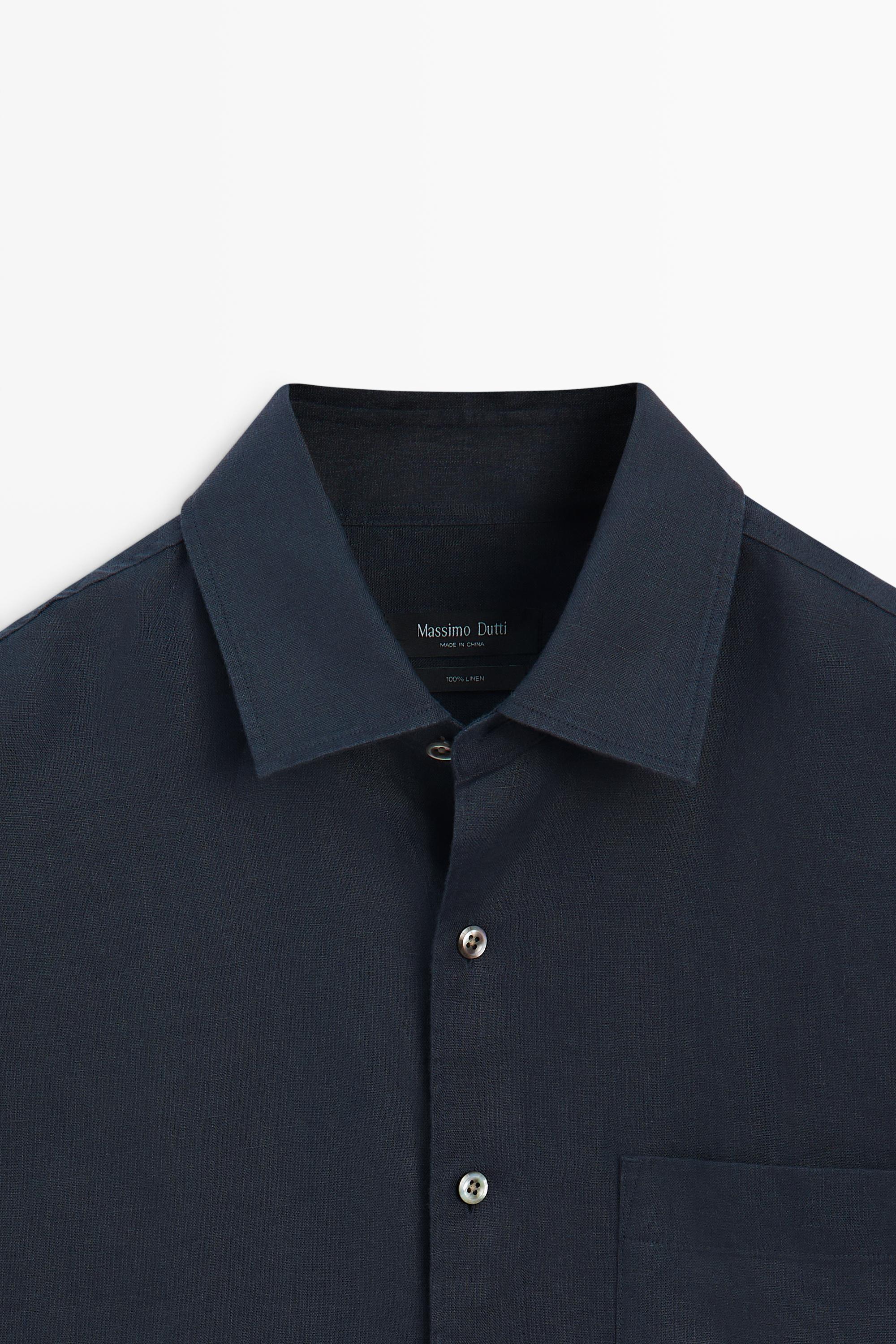 100% linen short sleeve shirt