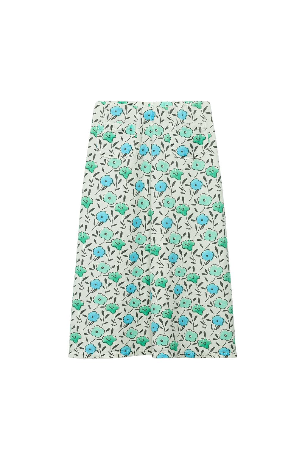 LIMITED EDITION FLORAL LINEN BLEND MIDI SKIRT - image 3