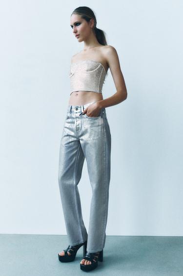 CORSÉ SEQUINS ZW COLLECTION - Gris perle de Zara - Image 0