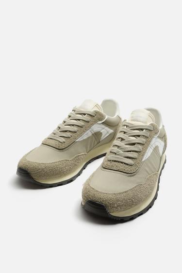 RETRO-STYLE SNEAKERS - Taupe Grey by Zara - Image 3