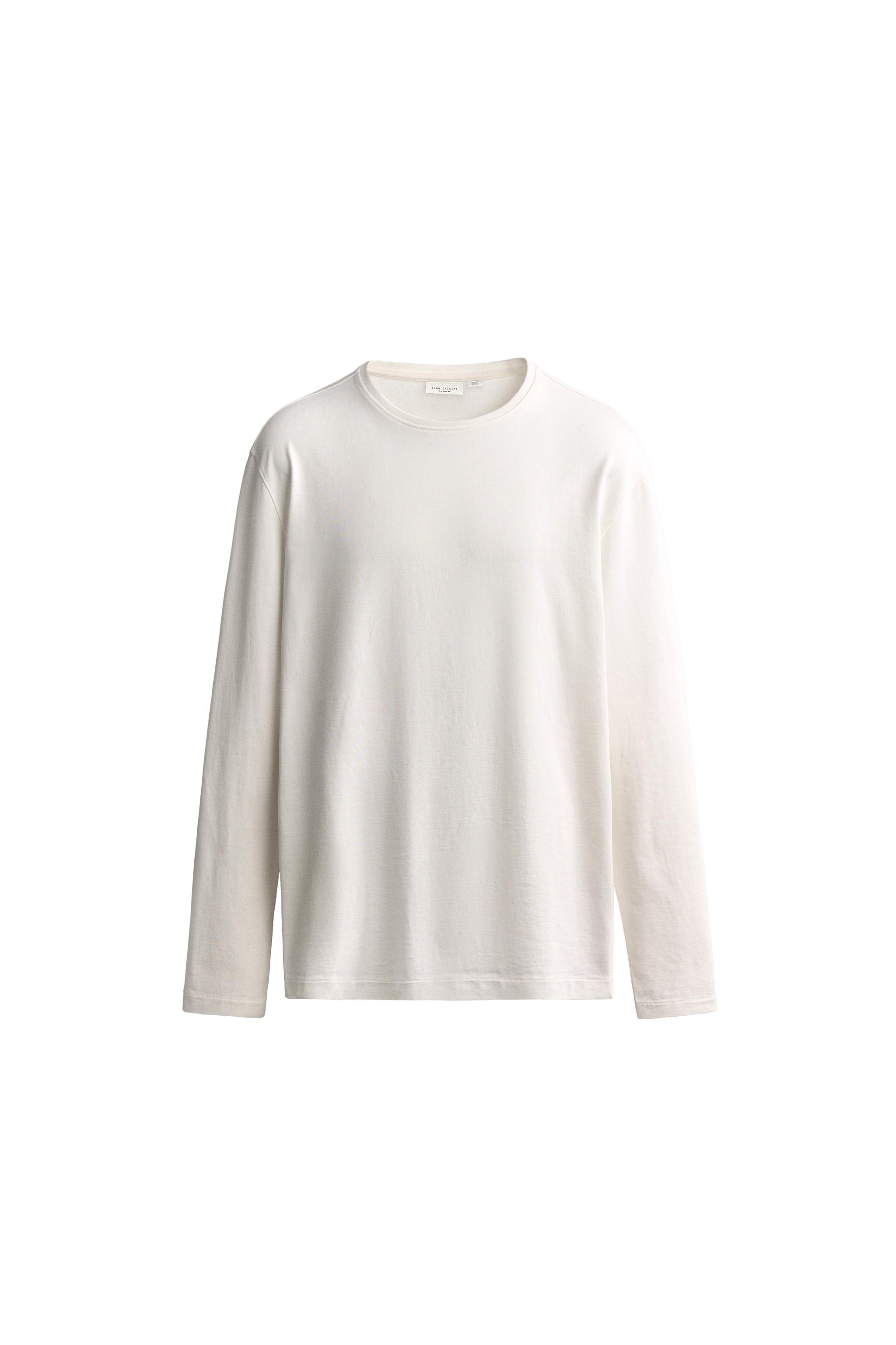 SUPIMA® LONG SLEEVE T-SHIRT - White | ZARA Turkey