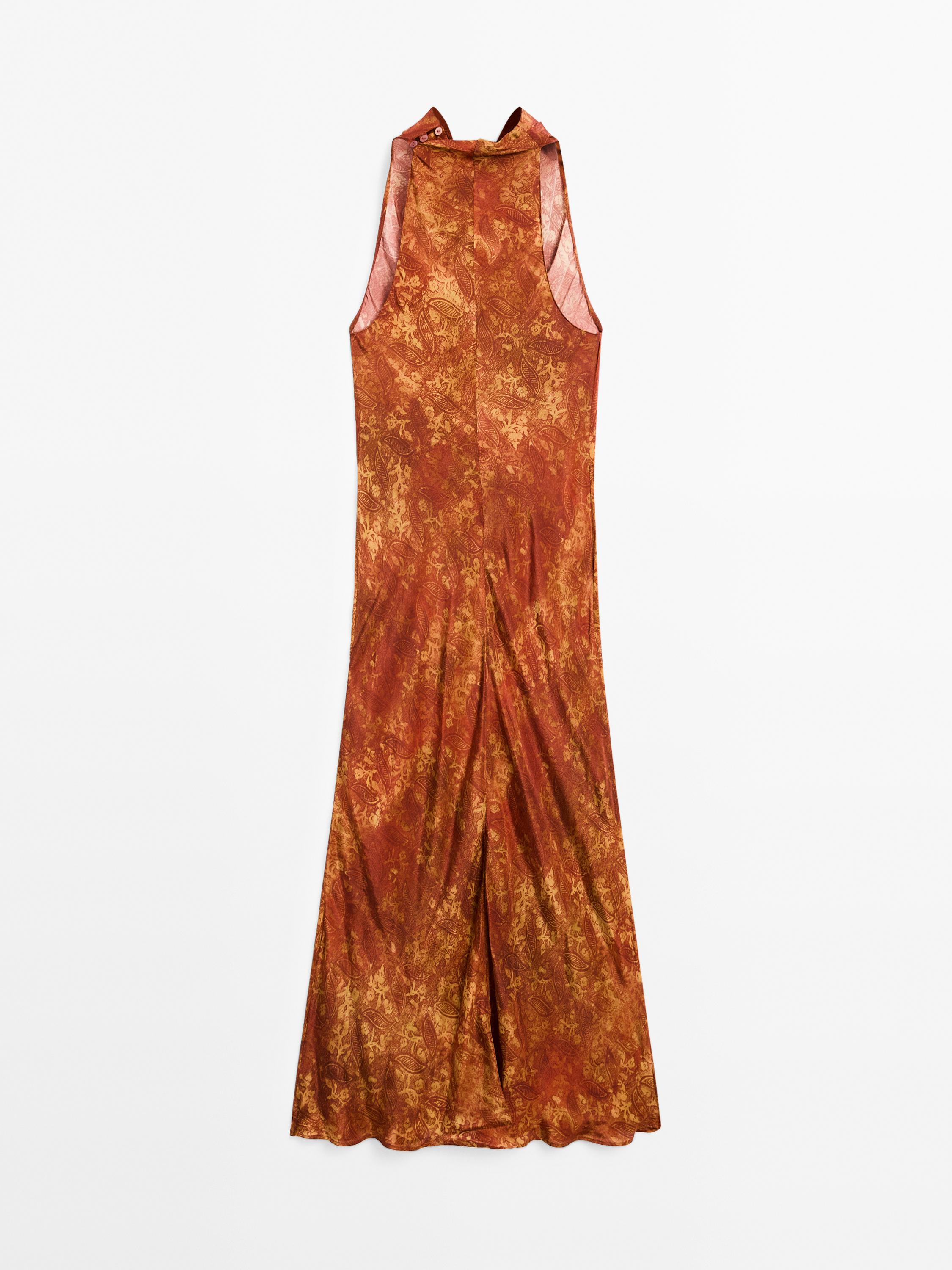 Long flowing printed dress