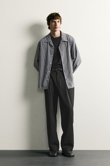CAMISA FLUIDA REGULAR FIT - rayas de Zara - Imagen 0