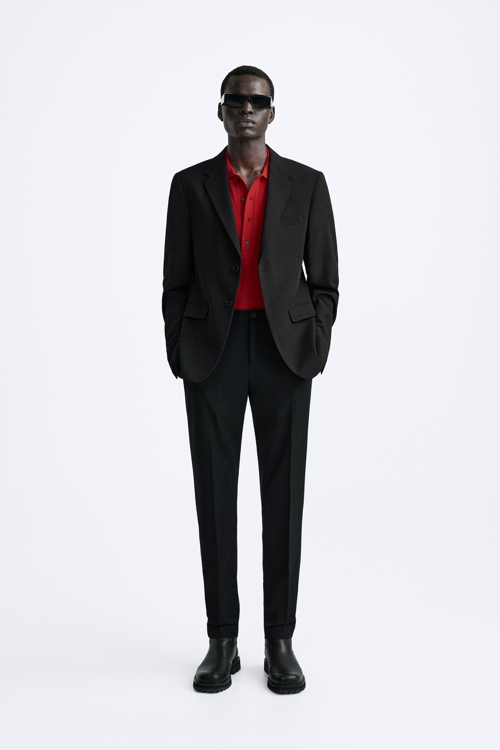 SLIM FIT SUIT JACKET - Black | ZARA Canada