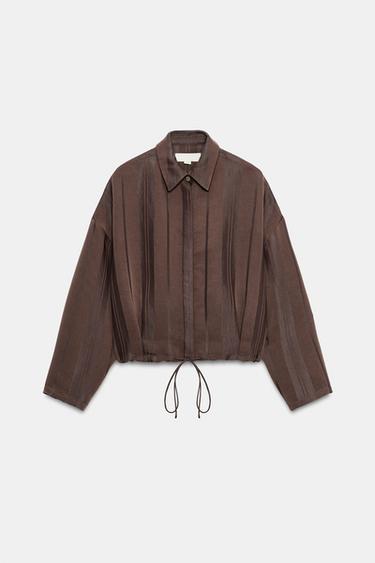 JACQUARD BOMBER JACKET - Brown by Zara - Image 0
