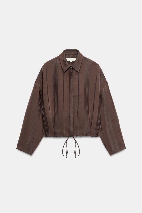 JACQUARD BOMBER JACKET - Brown by Zara - Image 0