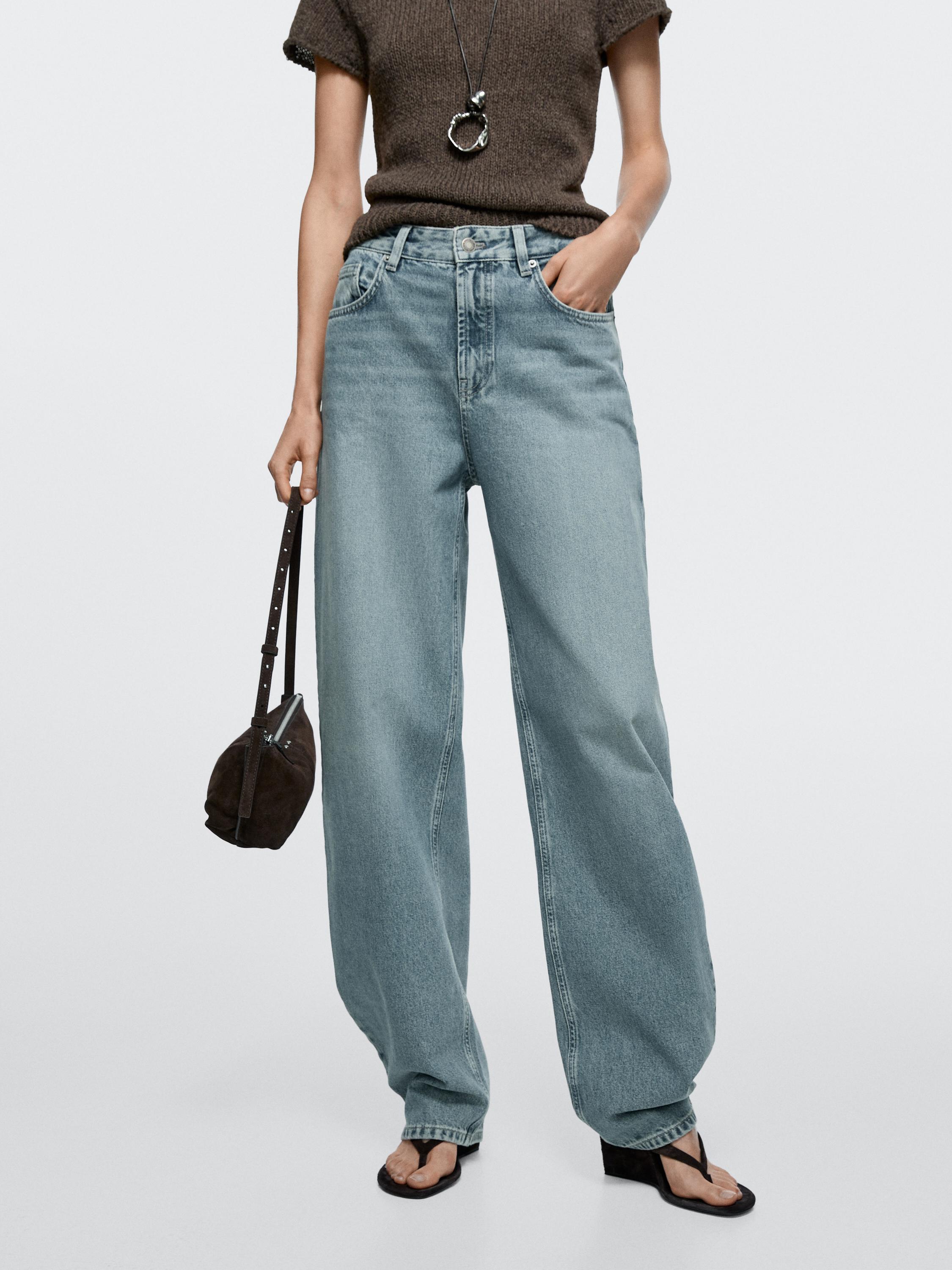 High-waist barrel fit jeans