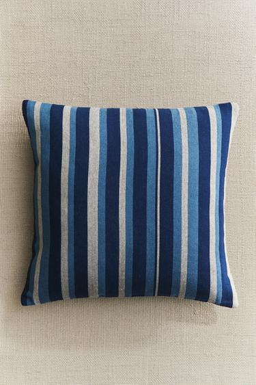MULTI-STRIPE CUSHION COVER - Blue by Zara - Image 5