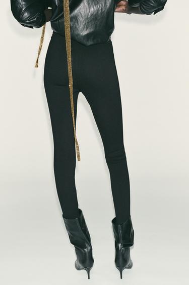 LEGGING BOUTON DORÉ - Noir de Zara - Image 6