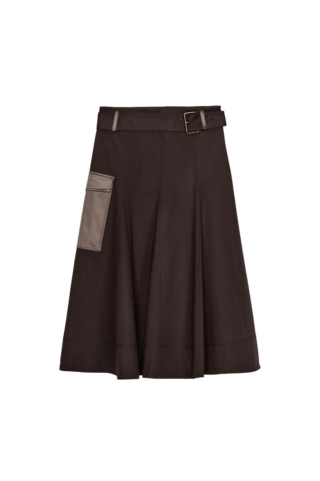 BELTED CARGO MIDI SKIRT - image 3