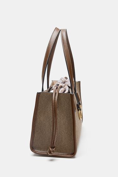 SAC SHOPPER TISSÉ - Gris taupe de Zara - Image 4